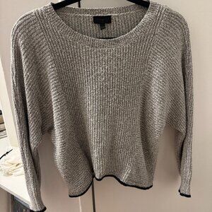 Topshop Grey Cropped Sweater – Black Trim – US 8